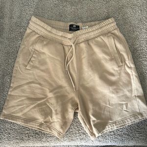 Tan sweatpants shorts